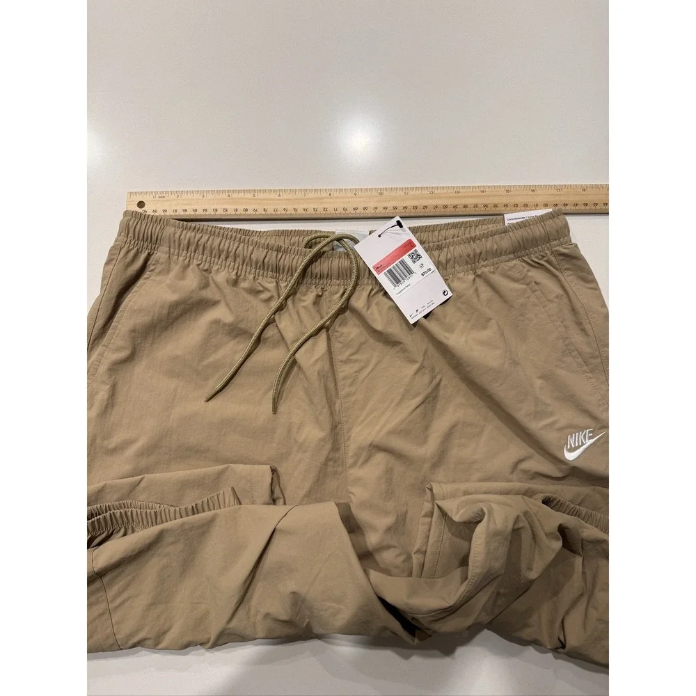 Nike Club Woven Cargo Pants HJ1990-297 Men's L Beige Lightweight Tapered